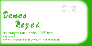 denes mezei business card